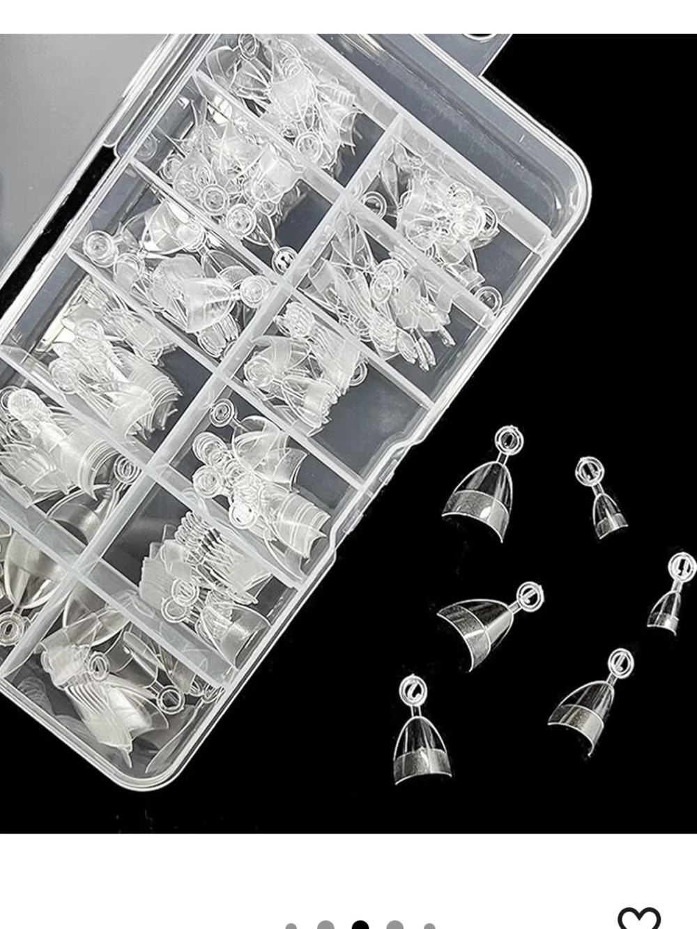 480 Pcs Extra Short Half Cover Almond Nail Tips Extra Small Square Nail Tips Set